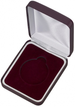 MAROON PADDED MEDAL BOX