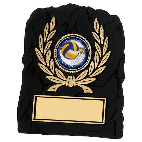 3.75" BLACK AND GOLD ACRYLIC PLAQUE