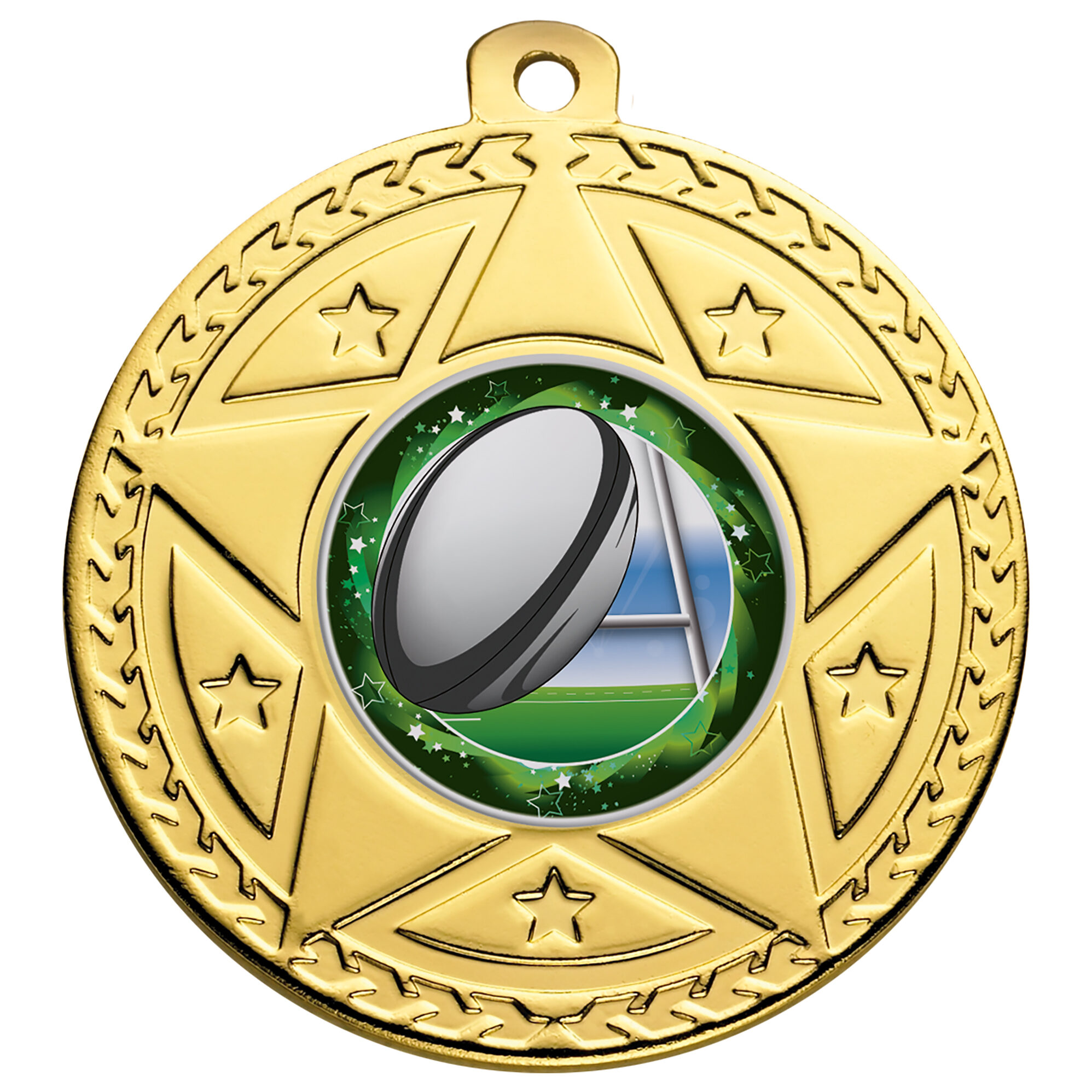 50MM STAR MEDAL GOLD