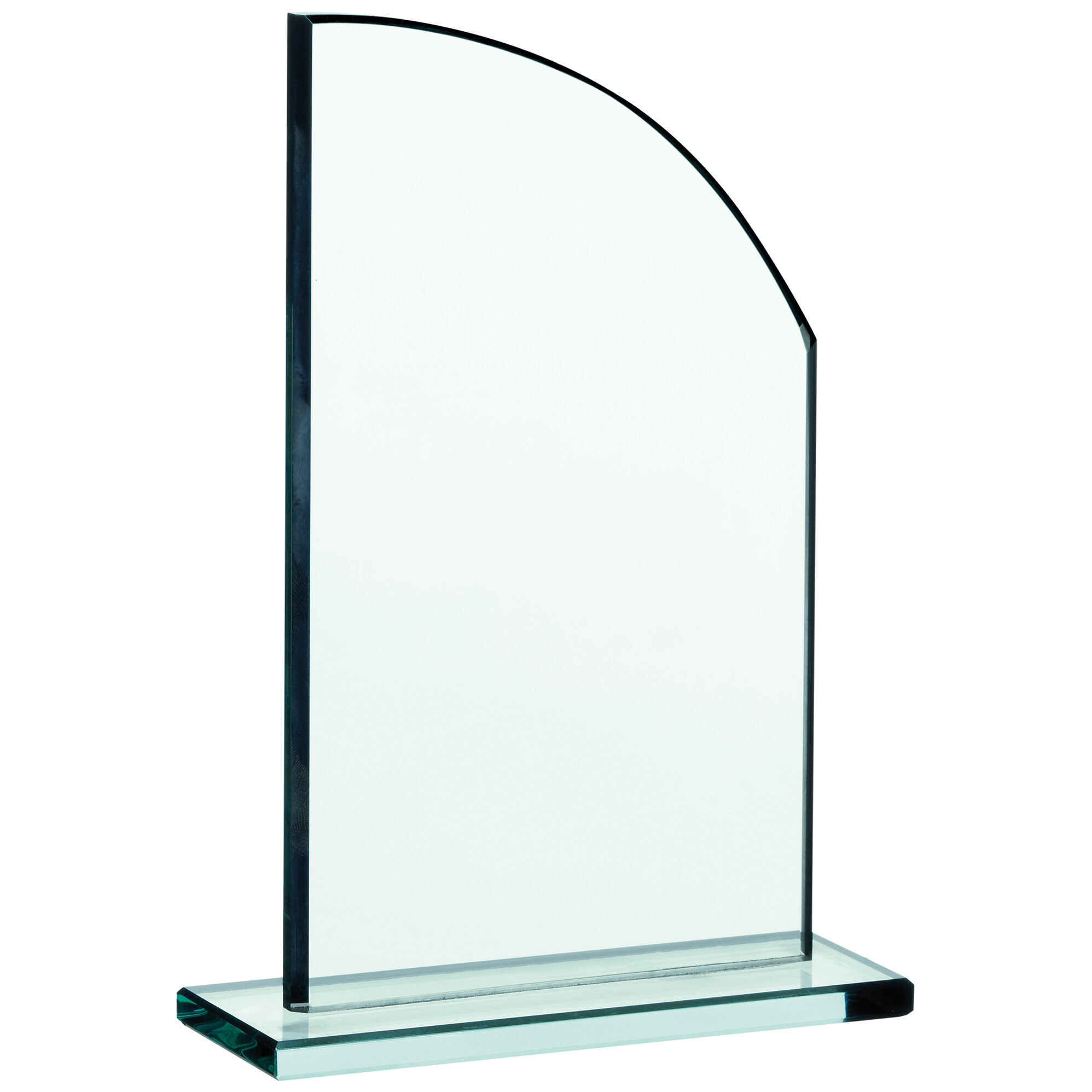 Curved Top Glass Plaque Award