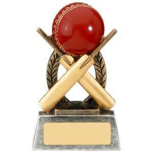 Cricket Trophy With Crossed Bats