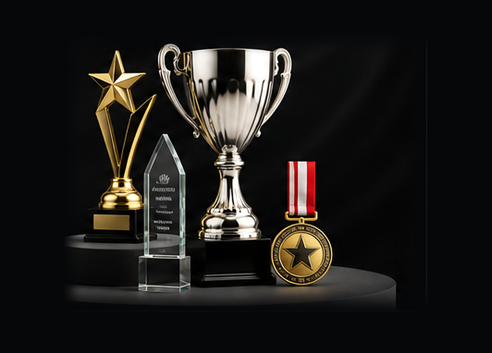 Premium engraved glass award